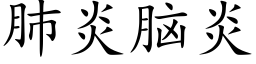 肺炎脑炎 (楷体矢量字库)