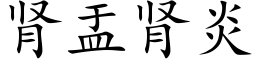 腎盂腎炎 (楷體矢量字庫)