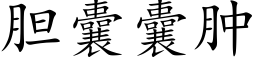 胆囊囊肿 (楷体矢量字库)