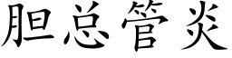 胆总管炎 (楷体矢量字库)