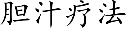 胆汁疗法 (楷体矢量字库)