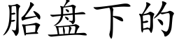 胎盘下的 (楷体矢量字库)