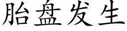 胎盤發生 (楷體矢量字庫)