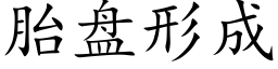 胎盘形成 (楷体矢量字库)