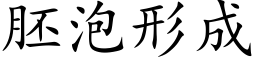 胚泡形成 (楷体矢量字库)