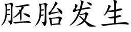 胚胎发生 (楷体矢量字库)