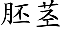 胚茎 (楷体矢量字库)