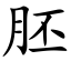 胚 (楷体矢量字库)