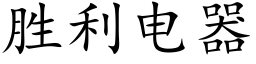 胜利电器 (楷体矢量字库)