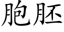 胞胚 (楷体矢量字库)