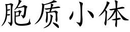 胞质小体 (楷体矢量字库)