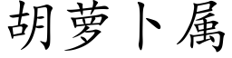 胡萝卜属 (楷体矢量字库)