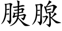 胰腺 (楷体矢量字库)