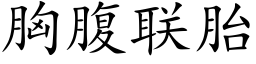 胸腹聯胎 (楷體矢量字庫)