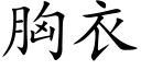 胸衣 (楷体矢量字库)