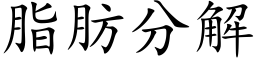 脂肪分解 (楷體矢量字庫)