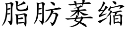 脂肪萎缩 (楷体矢量字库)