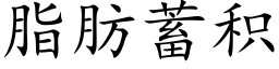 脂肪蓄积 (楷体矢量字库)