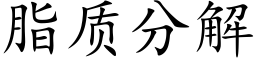 脂質分解 (楷體矢量字庫)