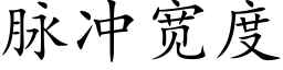 脉冲宽度 (楷体矢量字库)