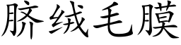 臍絨毛膜 (楷體矢量字庫)