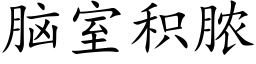 腦室積膿 (楷體矢量字庫)