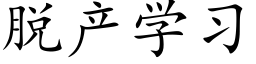 脫産學習 (楷體矢量字庫)