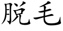 脱毛 (楷体矢量字库)