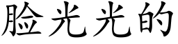 臉光光的 (楷體矢量字庫)