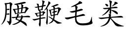 腰鞭毛類 (楷體矢量字庫)