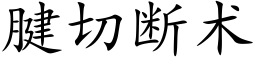 腱切斷術 (楷體矢量字庫)