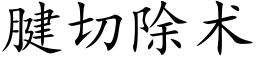 腱切除術 (楷體矢量字庫)