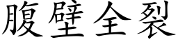 腹壁全裂 (楷體矢量字庫)