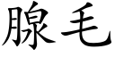 腺毛 (楷体矢量字库)