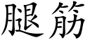 腿筋 (楷体矢量字库)