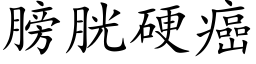 膀胱硬癌 (楷体矢量字库)