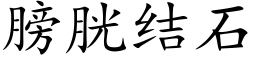 膀胱结石 (楷体矢量字库)