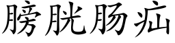 膀胱肠疝 (楷体矢量字库)