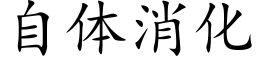 自体消化 (楷体矢量字库)