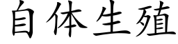 自体生殖 (楷体矢量字库)