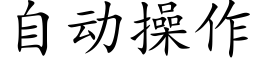 自动操作 (楷体矢量字库)