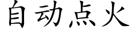 自动点火 (楷体矢量字库)