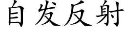 自发反射 (楷体矢量字库)