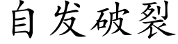 自发破裂 (楷体矢量字库)