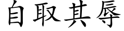 自取其辱 (楷体矢量字库)