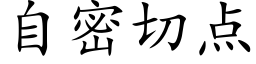 自密切点 (楷体矢量字库)