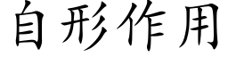 自形作用 (楷体矢量字库)