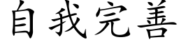 自我完善 (楷体矢量字库)