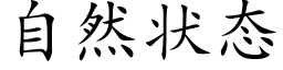 自然状态 (楷体矢量字库)