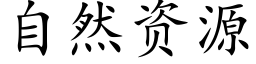 自然資源 (楷體矢量字庫)